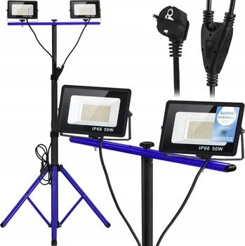 Stojan stativ 100W reflektor Pracovní lampa HALOGEN STAVEBNÍ se zástrčkou