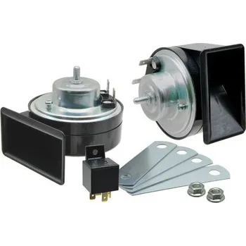 Houkačka klakson 24V dvoutónový elektromagnetický-šnek TW80/2N