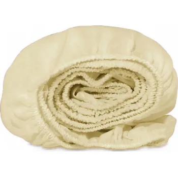 Prostěradlo PROSTĚRADLO S GUMOU JERSEY BAVLNA 90X200 + 25CM PŠENIČNÉ