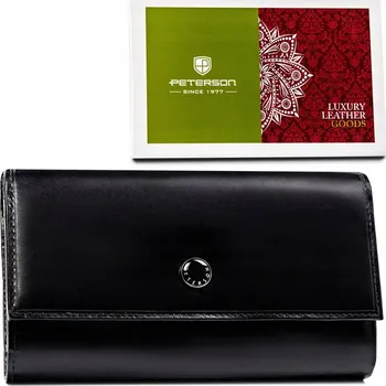 Peněženka Peterson dámská peněženka z pravé kůže, černá