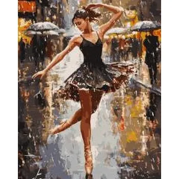 Set školních potřeb Malowanie po numerach - Gracja deszczu 40x50cm