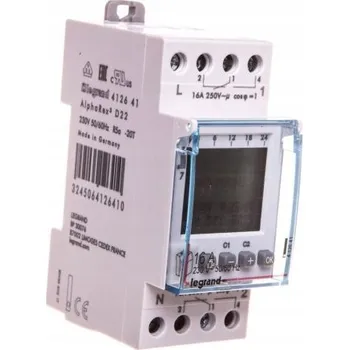 vypínač Legrand 412641 AlphaRex3 D22 230VAC - Spínací hodiny digitální, 2 kanály
