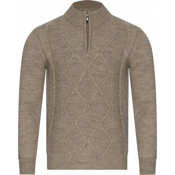 Pánský svetr Pánský svetr s rolákem - 8157 MINK vlněný klasický dárek na Vánoce