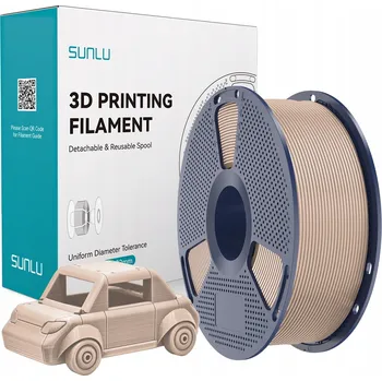 Filament FILAMENT SUNLU 1,75 mm 1 kg PETG Béžová / Krémová (Beige) Opakovaně použitelná cívka