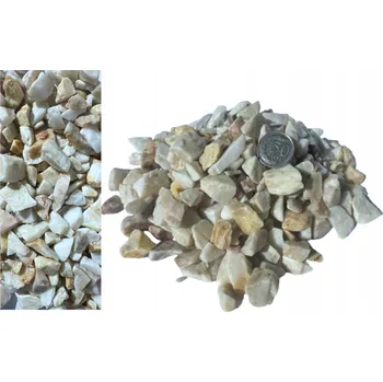 Dekorace do akvária Stelivo do akvária bílý krémový terarijní kámen drť 15-20mm 8 KG