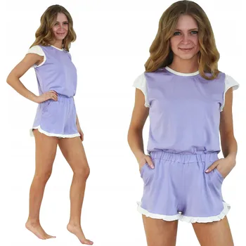 Dámské oblečení Born2rest dámské pyžamo bavlna fialové barvy, velikost L