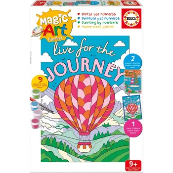 educa malování podle čísel – loď a horkovzdušný balón
