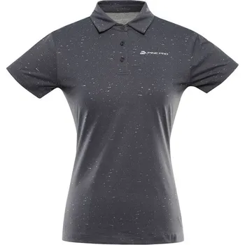 Dámské triko s límečkem ALPINE PRO COOWELA XS Tmavě šedá