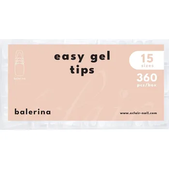 Umělé nehty Easy gel tips BALERINA - gelové tipy pro prodlužování nehtů