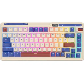 Klávesnice Bezdrátová mechanická klávesnice Royal Kludge KZZI K75 pro RGB, Moment Switch (retro modrá) (QWERTY)