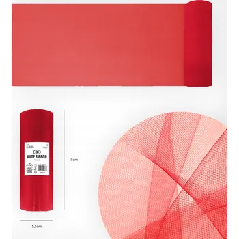 Obraz TYL ČERVENÁ TYLOVÁ DEKORACE NA SVATBA , AKČNÍ UDÁLOSTI, ROLÍ 0,15x9m