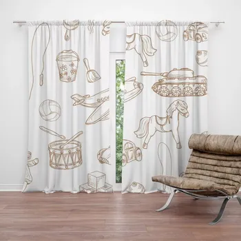 Závěs Sablio Závěs Dětská doprava: 2ks 140x250cm