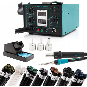 Svářečka NEJLEPŠÍ SVAŘOVACÍ ZAŘÍZENÍ NA PLASTY YIHUA 706 + TRYSKY A SVAŘOVACÍ DRÁTY