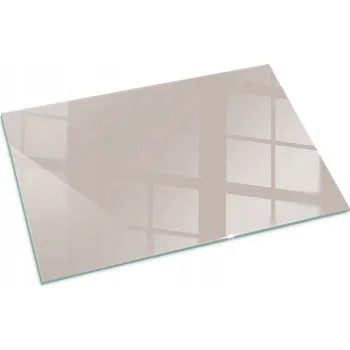 Krbová kamna Skleněná podložka pod Kamna s grafikou, barva světle hnědá 100 x 70 cm