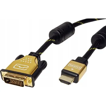 Video kabel ROLINE-GOLD DVI-HDMI kabel, DVI-D(M) - HDMI M, 10m