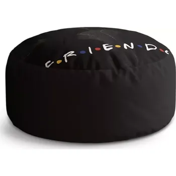 Taburet Sablio Taburet Circle Seriál přátelé FRIENDS Polibek: 38x48 cm