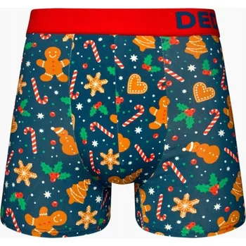 Pánské spodní prádlo PÁNSKÉ VÁNOČNÍ BOXERKY DEDOLES 2402 PERNÍČKY A SLADKOSTI XL