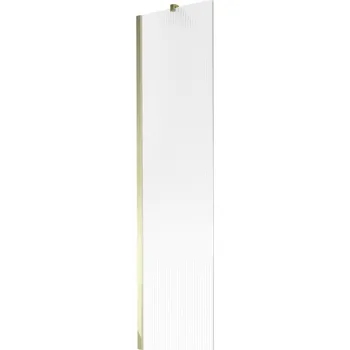 Mexen Next vanová zástěna 1-křídlová 50 x 150 cm, proužky, zlatá - 895-050-000-00-09-50 Vanové zástěny