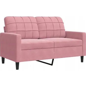 Pohovka 2místná pohovka růžová 120 cm samet