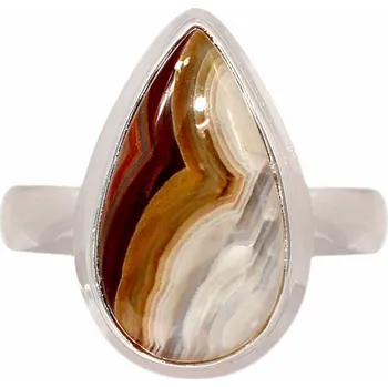 Prsten Achát krajkový Laguna Lace prsten stříbro Ag 925 R1664 52 mm (US 6), 5,1 g