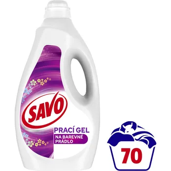 Prací gel Tekutý prací prostředek na barevné prádlo Savo 3,5 l