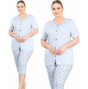Dámské pyžamo Morella dámské pyžamo bavlna modré barvy velikost 3XL