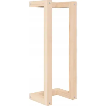 Věšák Nástěnný věšák na ručníky s poličkou, masivní borovicové dřevo, 23x18x60 cm