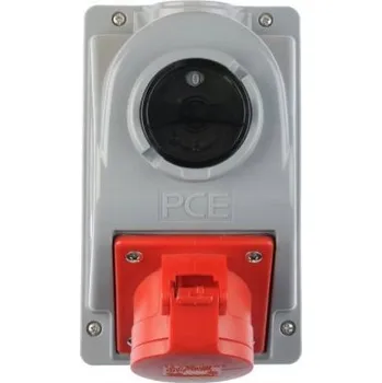 Elektrická zásuvka Elektrická Zásuvka hermetická Pce červená