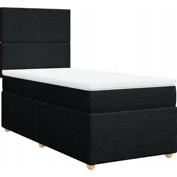 Postel Čalouněná jednolůžková postel VidaXL 80x200 cm černá