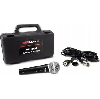 Mikrofon Mark MM 304 kovový dynamický mikrofon s vypínačem