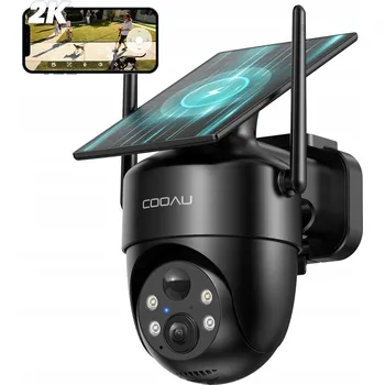 IP kamera EXTERNÍ SOLÁRNÍ WIFI KAMERA 2K BEZDRÁTOVÁ DETEKCE AI 4X ZOOM ČERNÁ