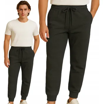 Pánské tepláky Jogger se stahovacími lemy a kapsami Grafitové M