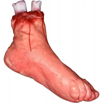 umělá květina UMĚLÁ NOHA S KOSTÍ HALLOWEEN - UŘÍZNUTÁ