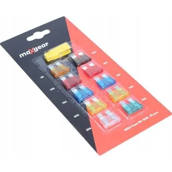 Autopojistky MAXGEAR POJISTKY MIDI PLOCHÉ SADA 5A-30A KOMPLET 10 KS