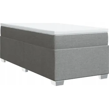 Postel Čalouněná jednolůžková postel VidaXL 100x200 cm, odstíny šedé