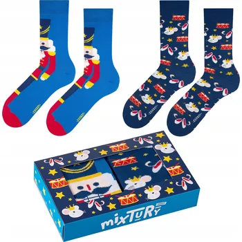 Pánské oblečení Pánské vánoční Ponožky ZOOKSY 41-46, vtipné zimní, SADA 2 párů