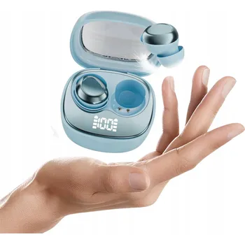 Sluchátka Słuchawki Bezprzewodowe z Etui LED Bluetooth, dotykové ovládání, lehká