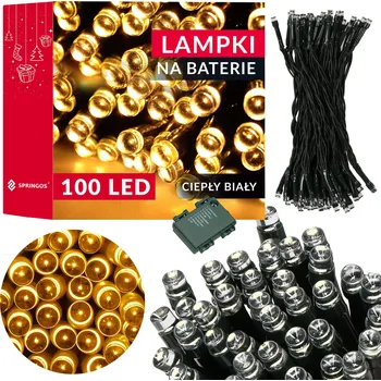 Vánoční dekorace Springos CL4030 LED SVĚTLA NA BATERIE 100 LED