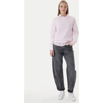 Pánská mikina Tommy Jeans Mikina Flag DW0DW19959 Růžová Regular Fit S