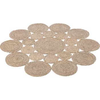Bytový textil Kulatý koberec, přírodní, mořská tráva, 120 cm, TABAN