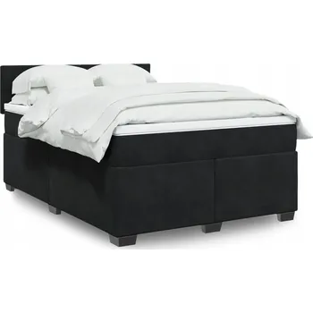 Postel Čalouněná dvoulůžková postel VidaXL 160x200 cm, bílá, černá