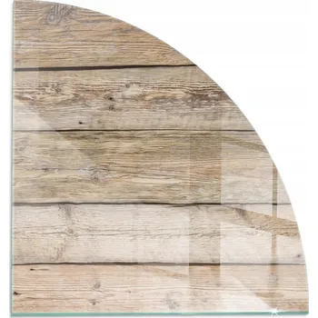 Krbová kamna Skleněná Ochranná Podložka pod Kamna na Dřevo, Vzor Dřeva 1/4, 100x100 cm