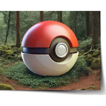Plakát Sablio Plakát Pokemon ball Les - 60x40 cm