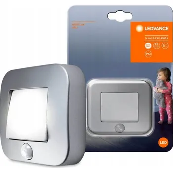 Nástěnné svítidlo Nástěnné LED svítidlo Ledvance 0,25 W, integrovaný LED zdroj, 8,4 cm, stříbrné