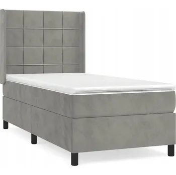 Ložnice Čalouněná postel VidaXL 80x200 cm bílá, odstíny šedé