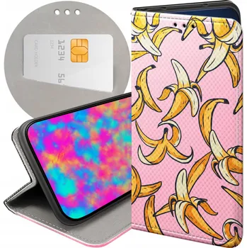 Pouzdro na mobilní telefon FLIPOVÉ POUZDRO PRO SAMSUNG GALAXY XCOVER 5 BANÁNOVÉ OVOCE ŽLUTÉ POUZDRO