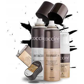 Přípravek pro údržbu obuvi Coccine sada pro péči o boty Voděodolný Impregnace Barva ve spreji Pěna Guma Čistič na Semiš a Nubuk