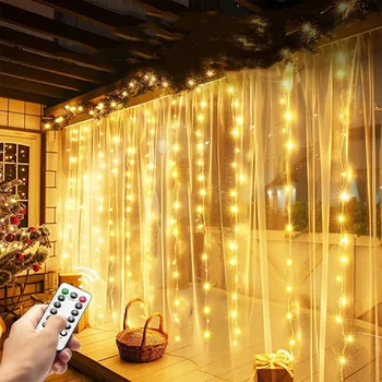 Vánoční dekorace Dekorativní vánoční osvětlení drátek teplý bílý 300 LED 3x3 m