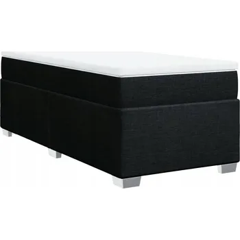 Postel Čalouněná jednolůžková postel VidaXL 90x190 cm černá