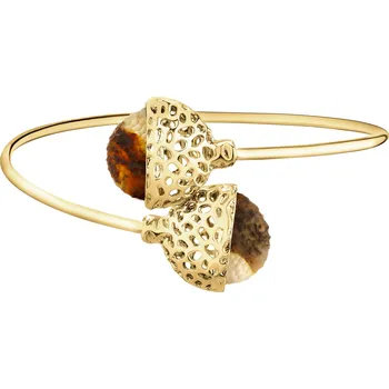 Náramek Pozlacený stříbrný náramek s jantarem - AP544-2849